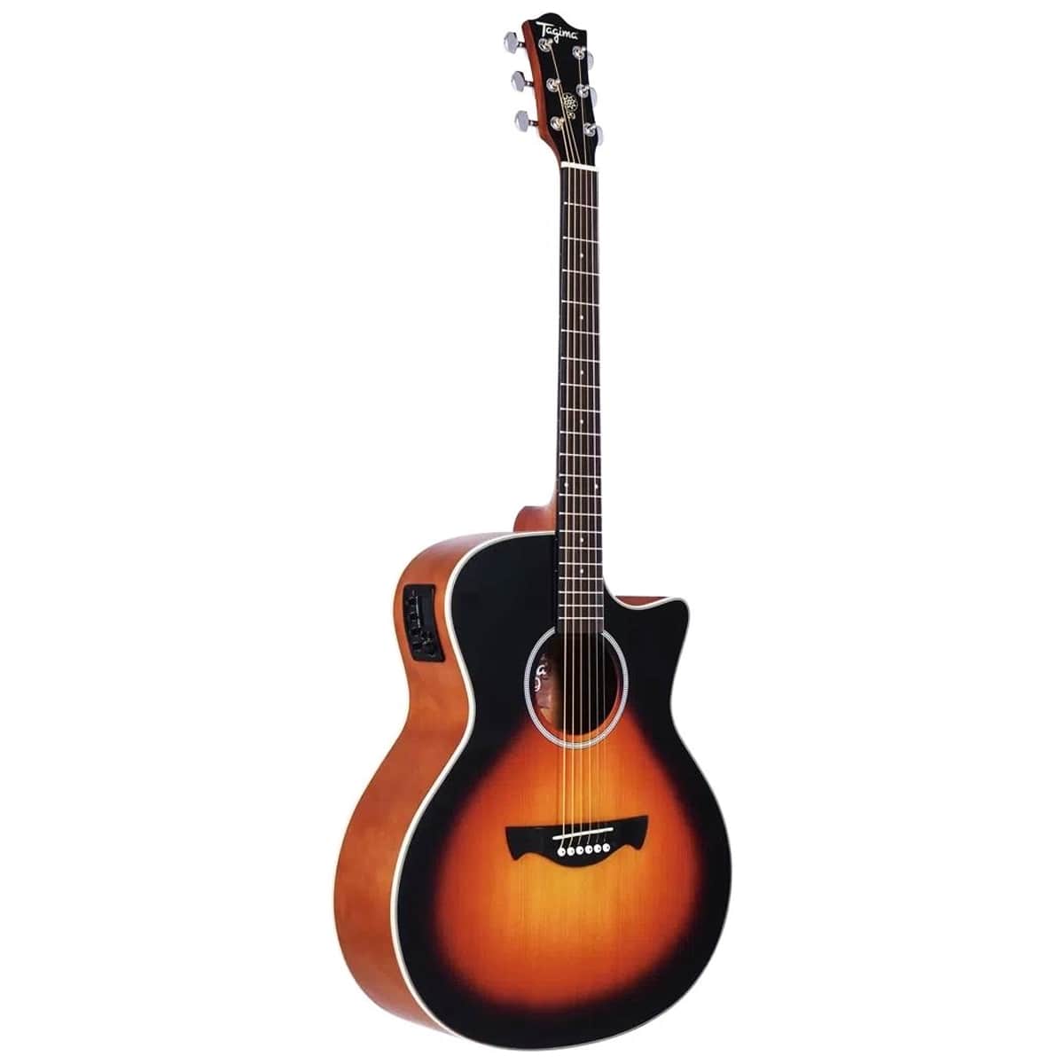 Guitarra electroacústica Tagima TW-29EQ Drop Sunburst Satin, vista 3/4 completa