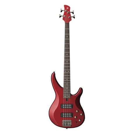 Bajo eléctrico Yamaha TRBX304 CAR Candy Apple Red en vista frontal