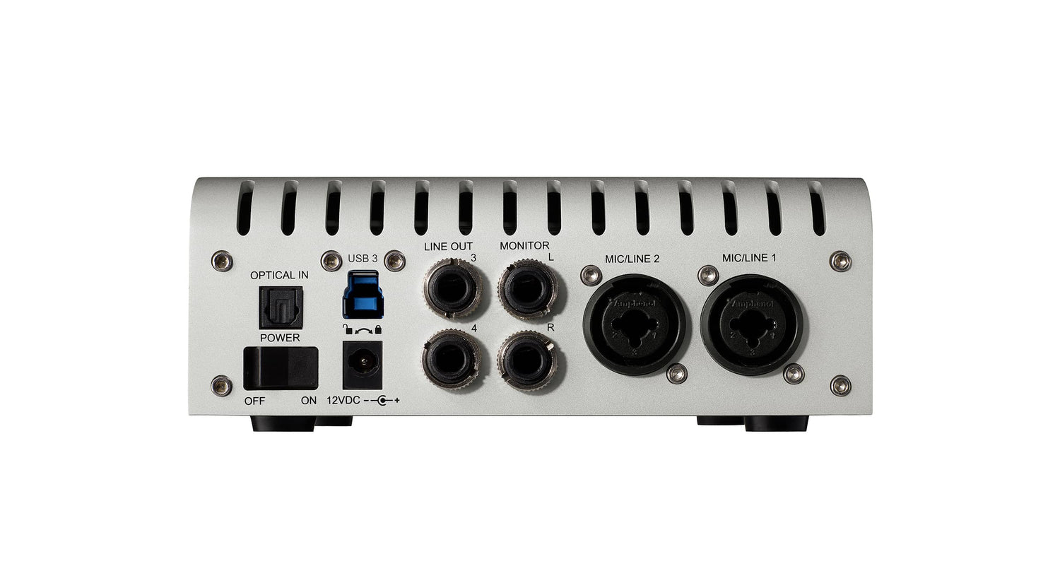 Interfaz Universal Audio Apollo Twin USB Heritage Edition, panel posterior USB 3