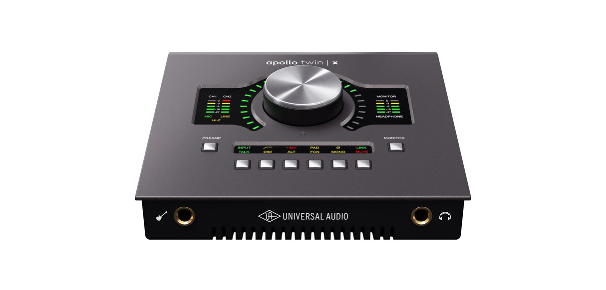 Interfaz Universal Audio Apollo Twin X DUO Thunderbolt 3, vista frontal