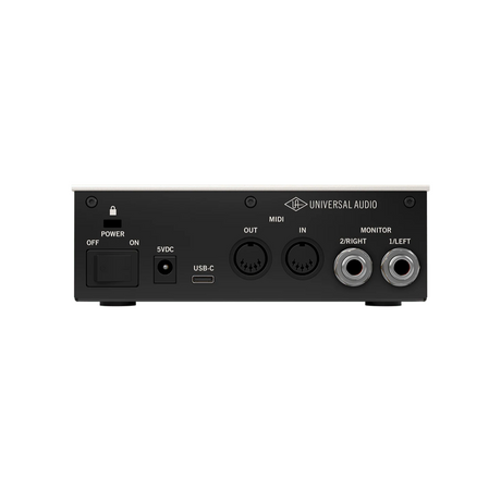 Interfaz de audio Universal Audio Volt 1, panel posterior y conexiones