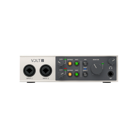 Interfaz de audio Universal Audio Volt 2, vista frontal