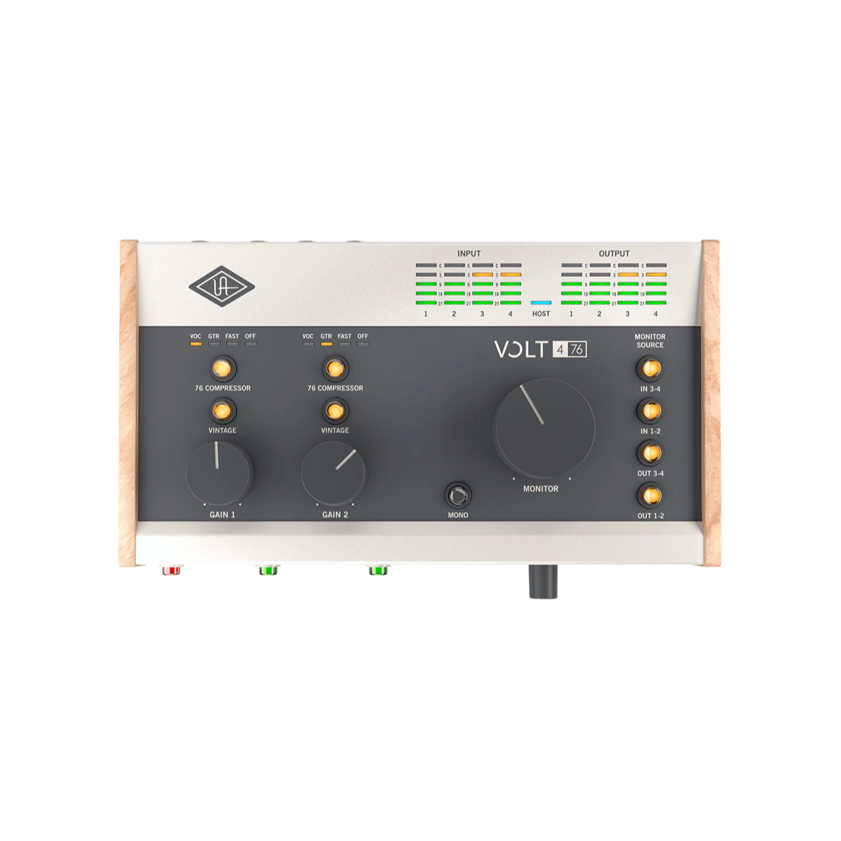 Interfaz de audio Universal Audio Volt 476, vista superior