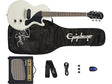 Guitarra Epiphone Billie Joe Armstrong Les Paul Junior Classic White, vista frontal