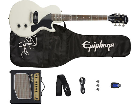Guitarra Epiphone Billie Joe Armstrong Les Paul Junior Classic White, vista frontal
