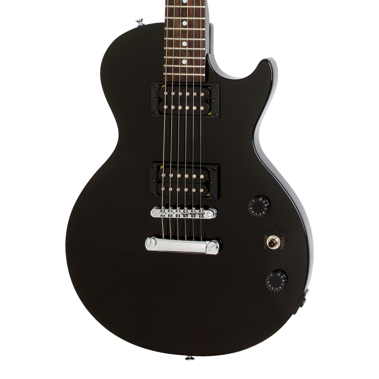 Detalle del cuerpo de la Epiphone Les Paul Special-II LE Ebony