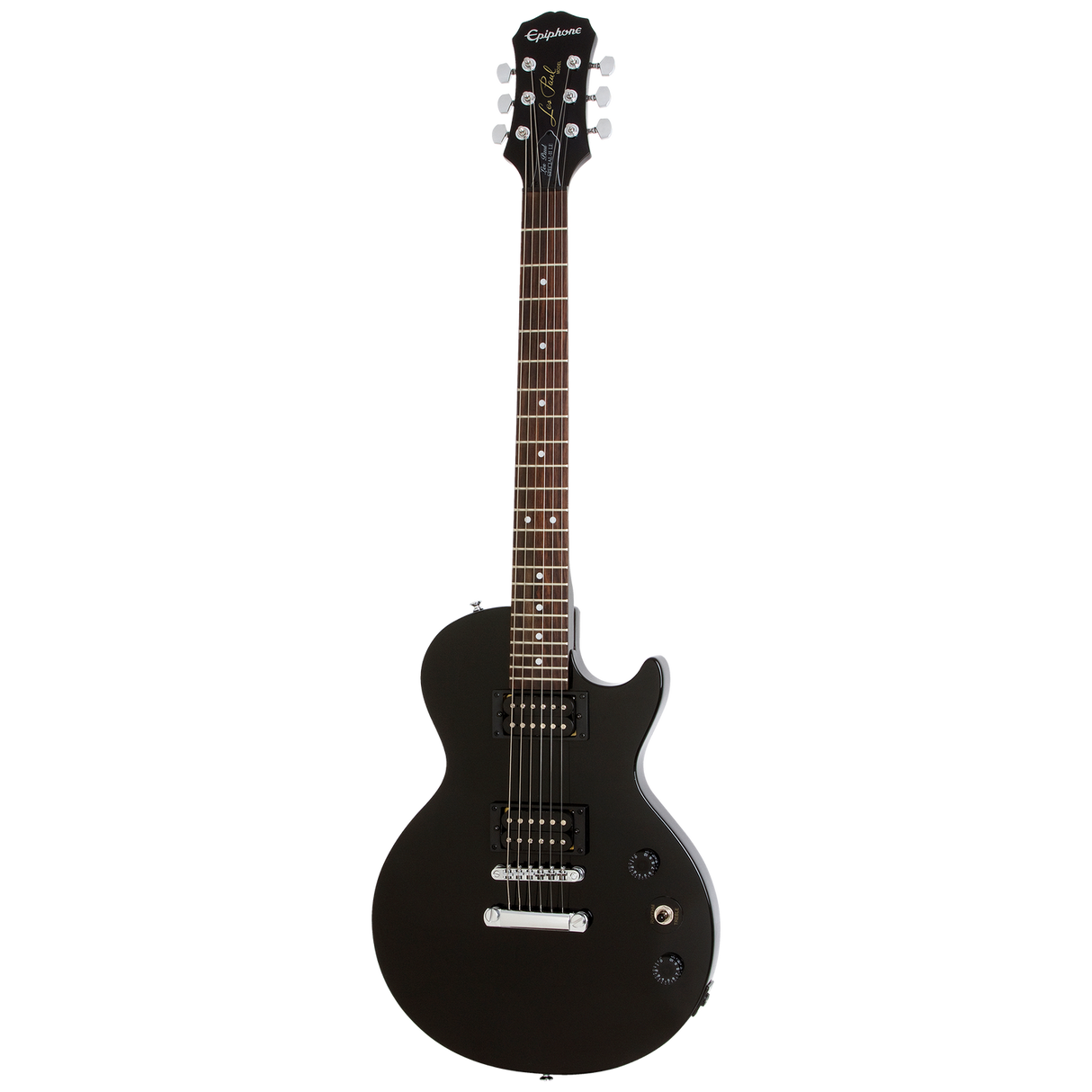 Vista frontal completa de la Epiphone Les Paul Special-II LE Ebony