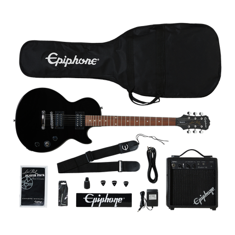 Vista principal del combo Epiphone Les Paul Player Pack Ebony