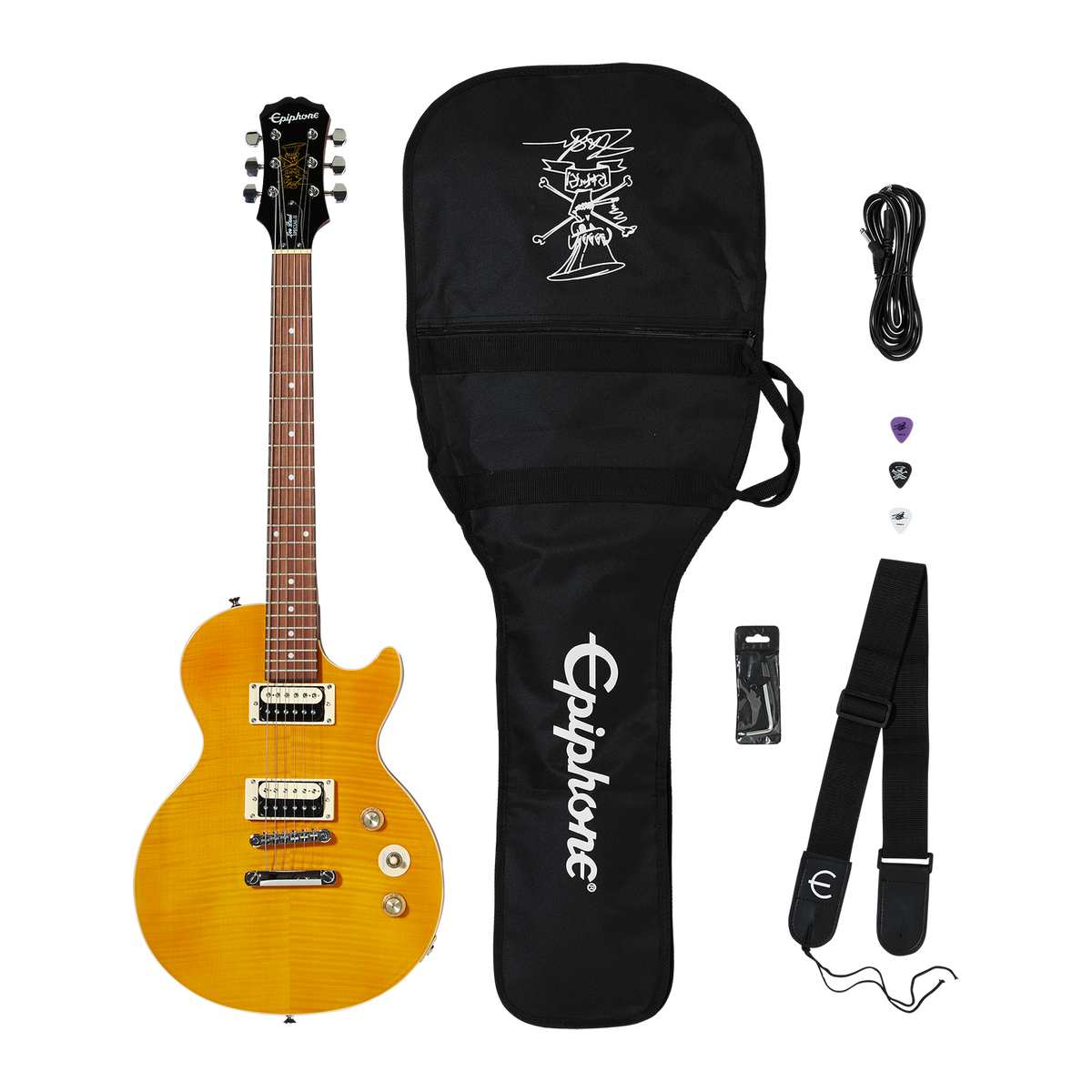 Vista vertical del combo Epiphone Slash Appetite Les Paul Special-II