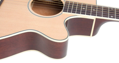 Detalle del cuerpo de la Epiphone PR-4E Natural