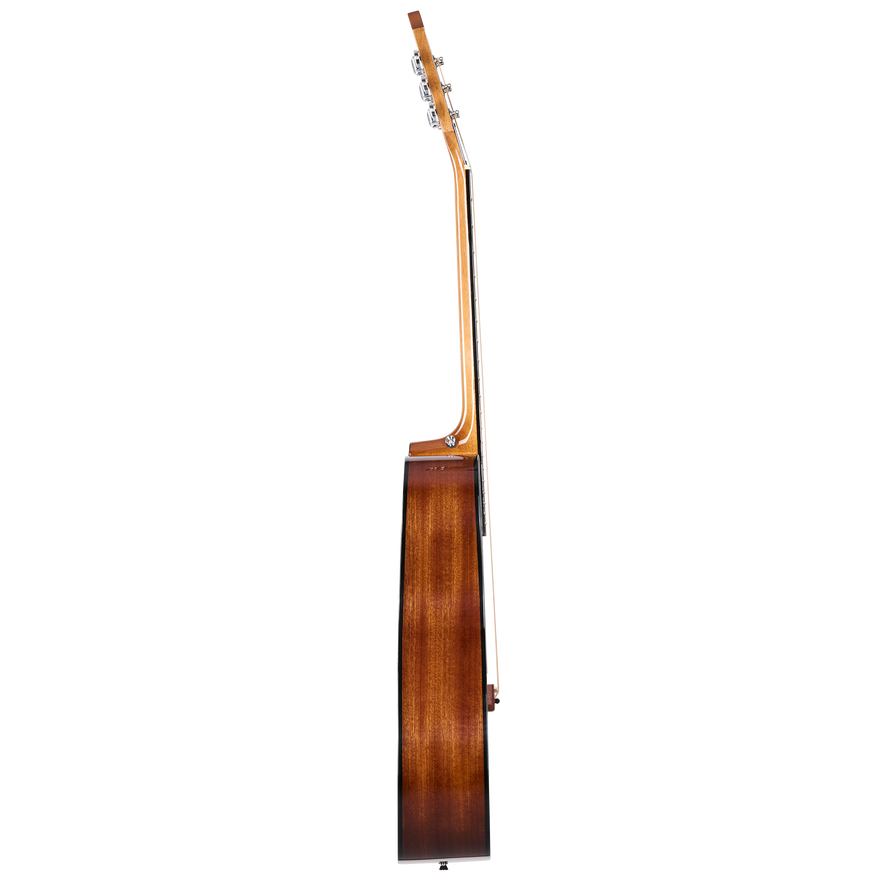 Vista lateral de la Epiphone DR-100 zurda Natural
