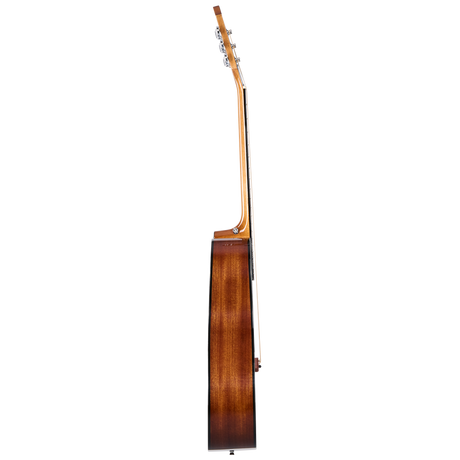 Vista lateral de la Epiphone DR-100 zurda Natural