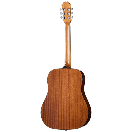 Detalle posterior del cuerpo de la Epiphone DR-100 zurda Natural