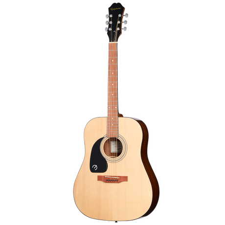 Vista frontal completa de la Epiphone DR-100 zurda Natural