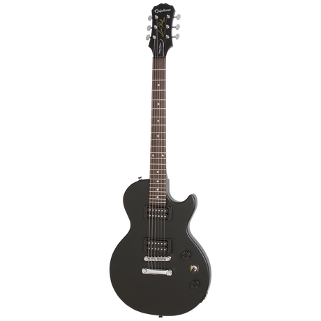 Guitarra Epiphone Les Paul Special Satin E1 Vintage Worn Ebony, vista frontal completa