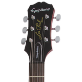 Detalle frontal de la pala de la Epiphone Les Paul Special Satin E1 Heritage Cherry Sunburst