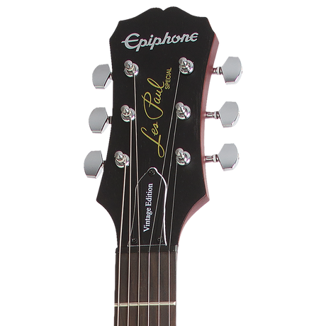 Detalle frontal de la pala de la Epiphone Les Paul Special Satin E1 Heritage Cherry Sunburst