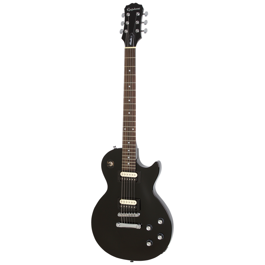 Guitarra Epiphone Les Paul Studio E1 Ebony, vista frontal completa