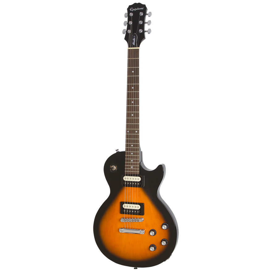 Guitarra Epiphone Les Paul Studio E1 Vintage Sunburst, vista frontal completa