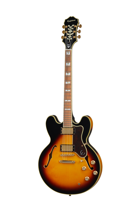 Guitarra Epiphone Sheraton-II Pro Vintage Sunburst, vista frontal completa