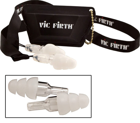 Tapones auditivos Vic Firth VICEARPLUGL talla Large con estuche y cordón