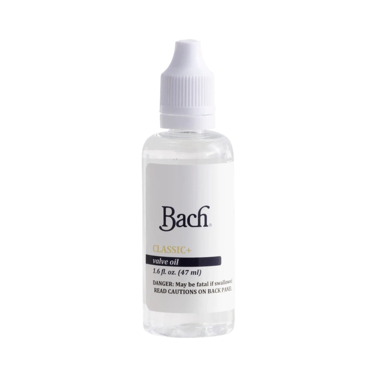 Aceite Vincent Bach Classic+ VO1885SG para válvulas, vista frontal sobre fondo blanco