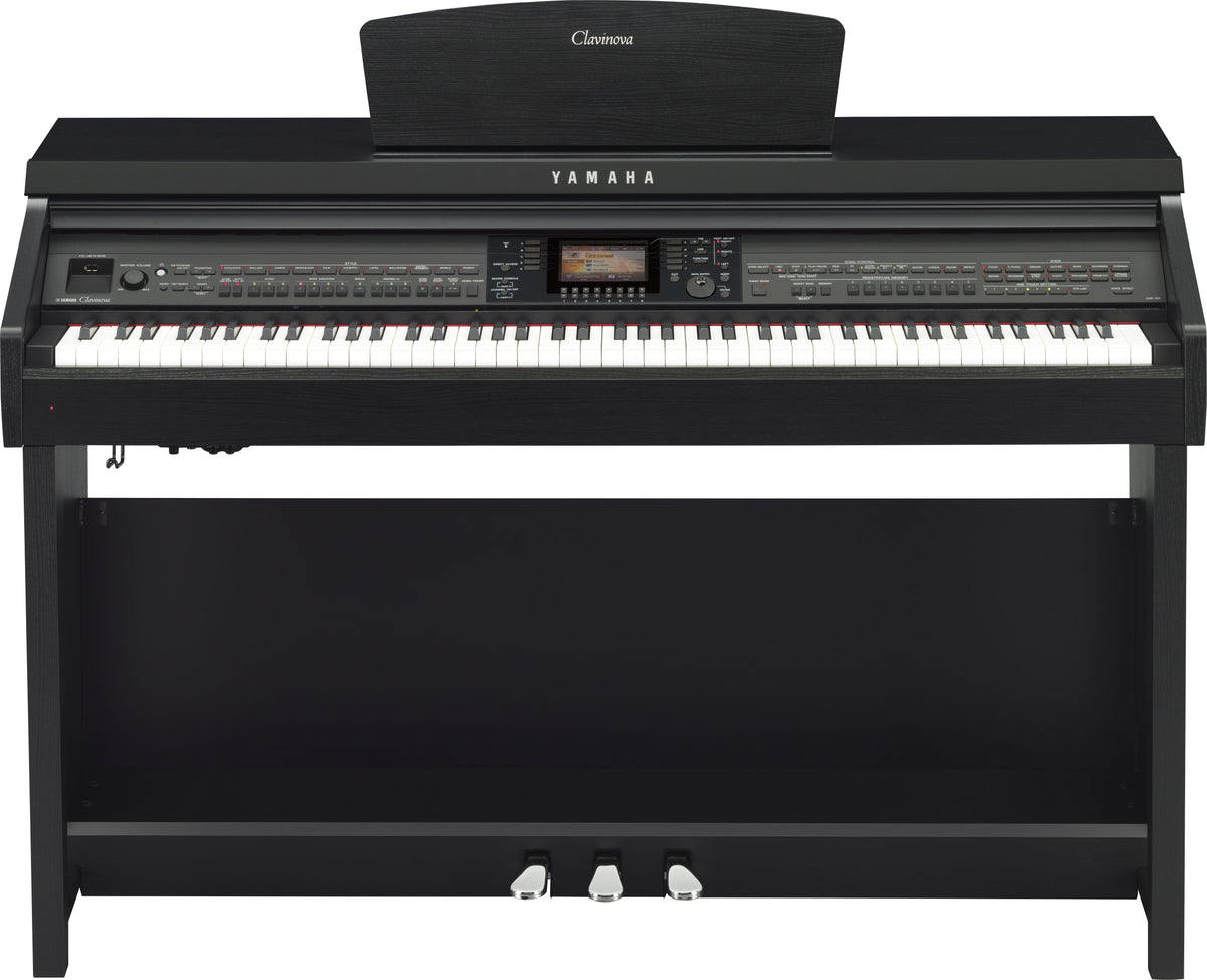 Piano Clavinova Yamaha CVP-701B Matte Black en vista frontal