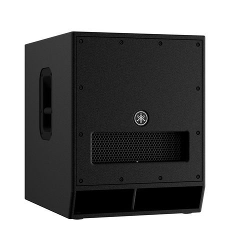 Subwoofer Yamaha DXS15mkII perspectiva sobre fondo blanco
