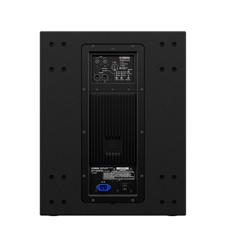 Subwoofer Yamaha DXS15mkII posterior sobre fondo blanco