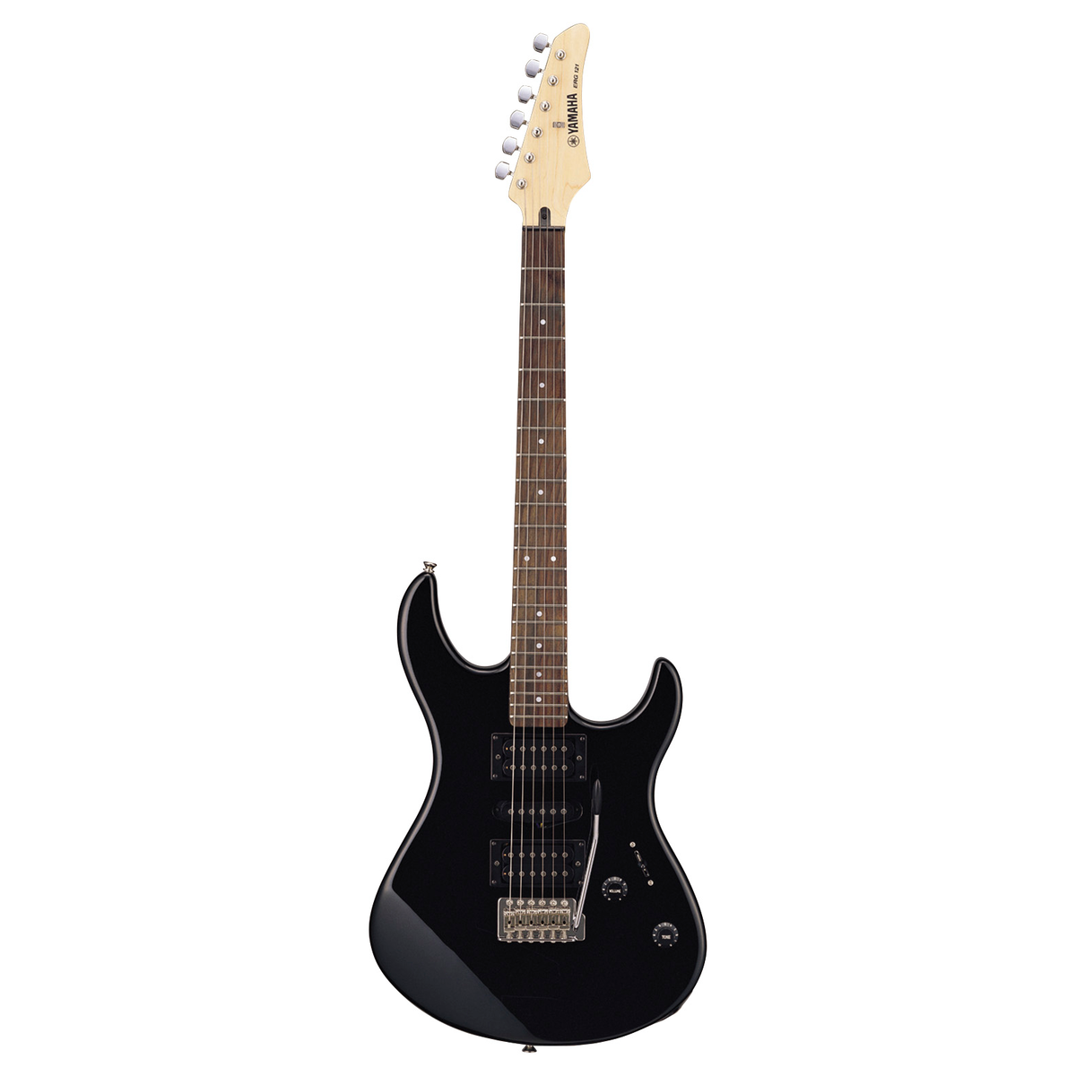 Guitarra eléctrica Yamaha ERG121C negra incluida en el combo ERG121GPII