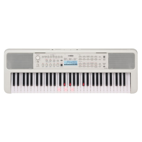 Teclado Yamaha EZ310, vista superior completa sobre fondo blanco