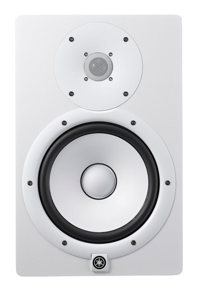 Monitor de estudio Yamaha HS8 blanco, vista frontal; publicación comercializada como par