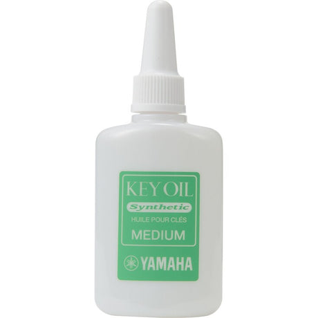 Aceite Yamaha Key Oil Medium para llaves, envase completo sobre fondo blanco