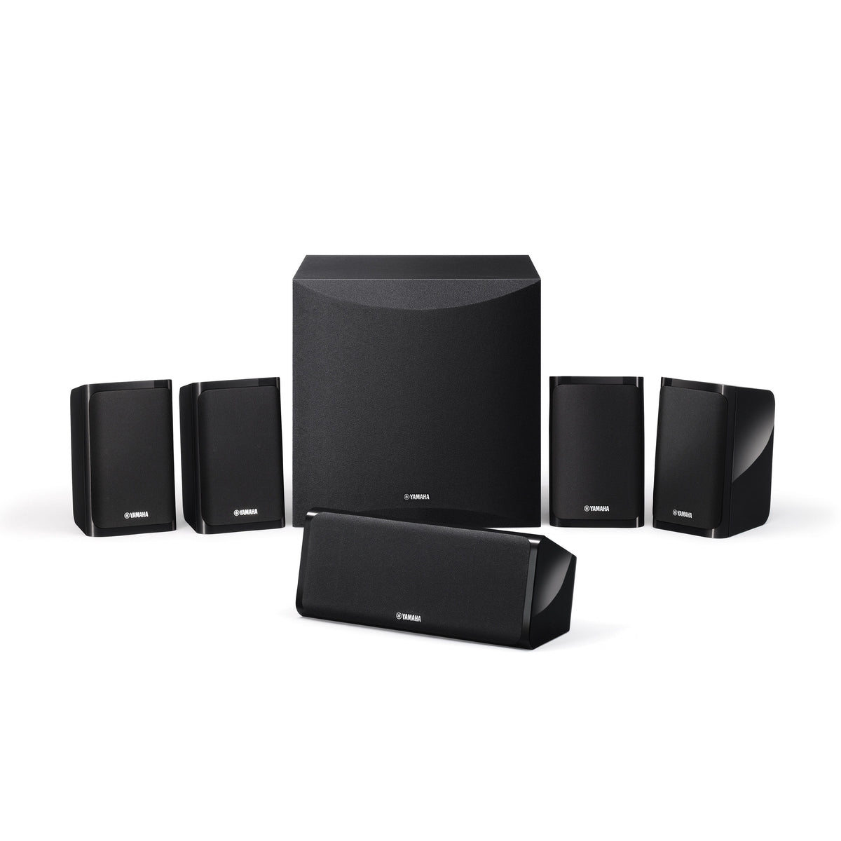 Sistema de parlantes Yamaha NS-P41 negro - conjunto completo sobre fondo blanco