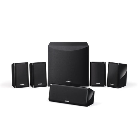 Sistema de parlantes Yamaha NS-P41 negro - conjunto completo sobre fondo blanco
