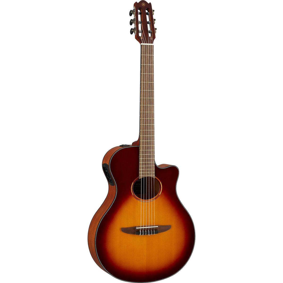 Guitarra Electroacústica Yamaha NTX-1BS Sunburst, vista principal completa sobre fondo blanco