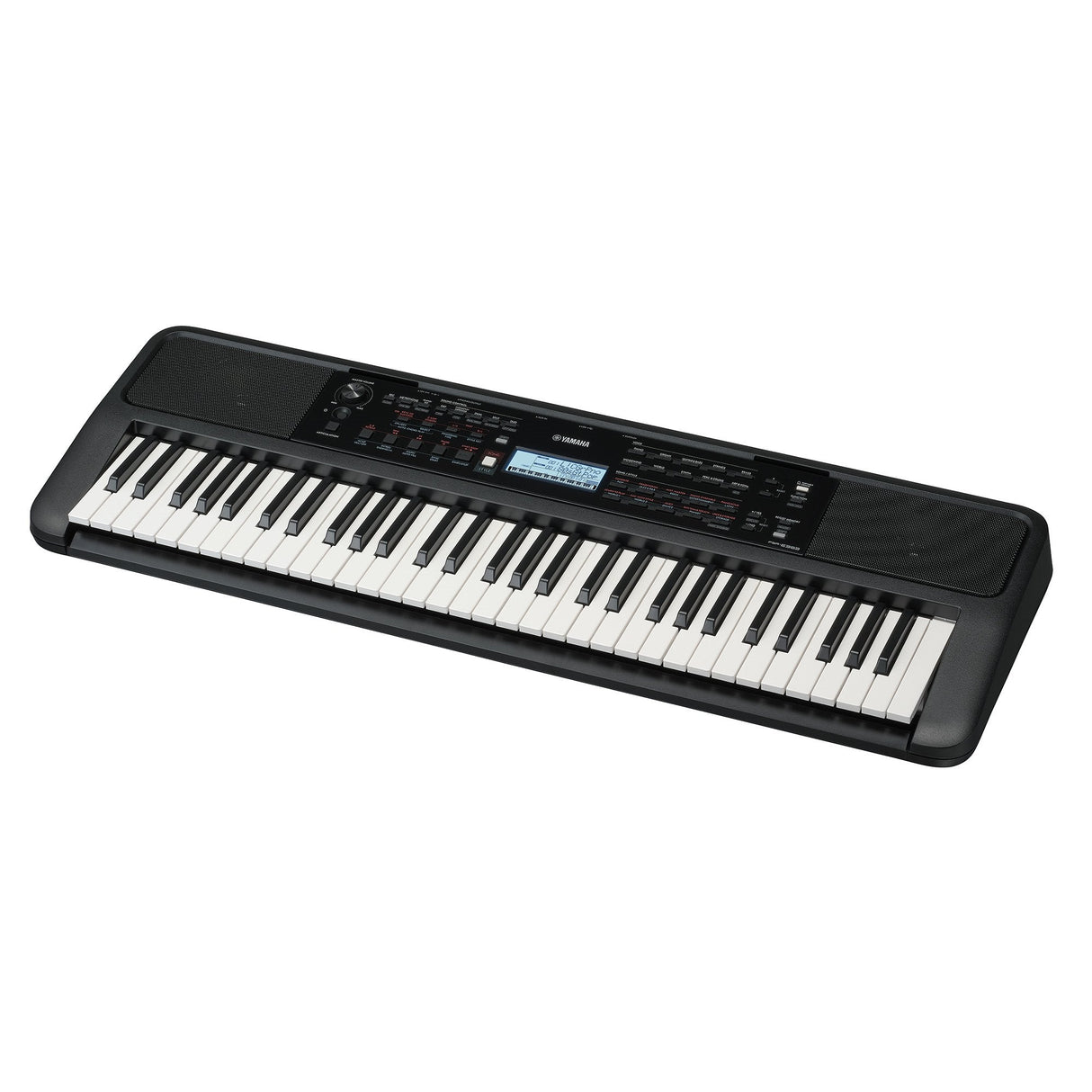 Teclado Yamaha PSR-E383, vista diagonal