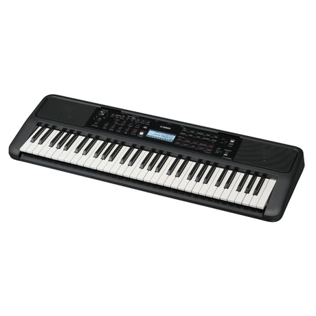 Teclado Yamaha PSR-E383, vista diagonal