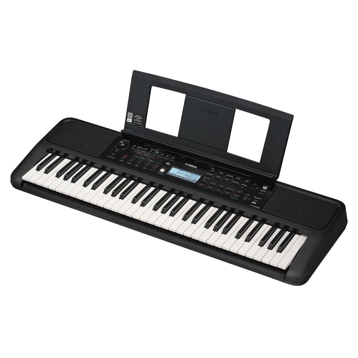 Teclado Yamaha PSR-E383, vista diagonal alternativa
