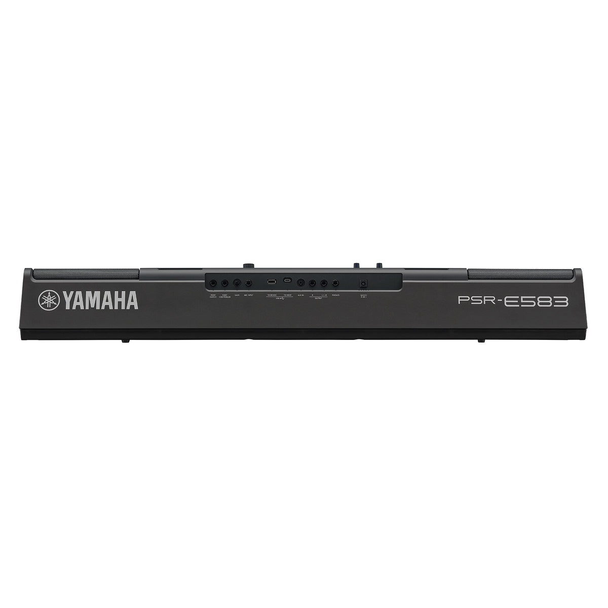 Teclado Yamaha PSR-E583, vista posterior