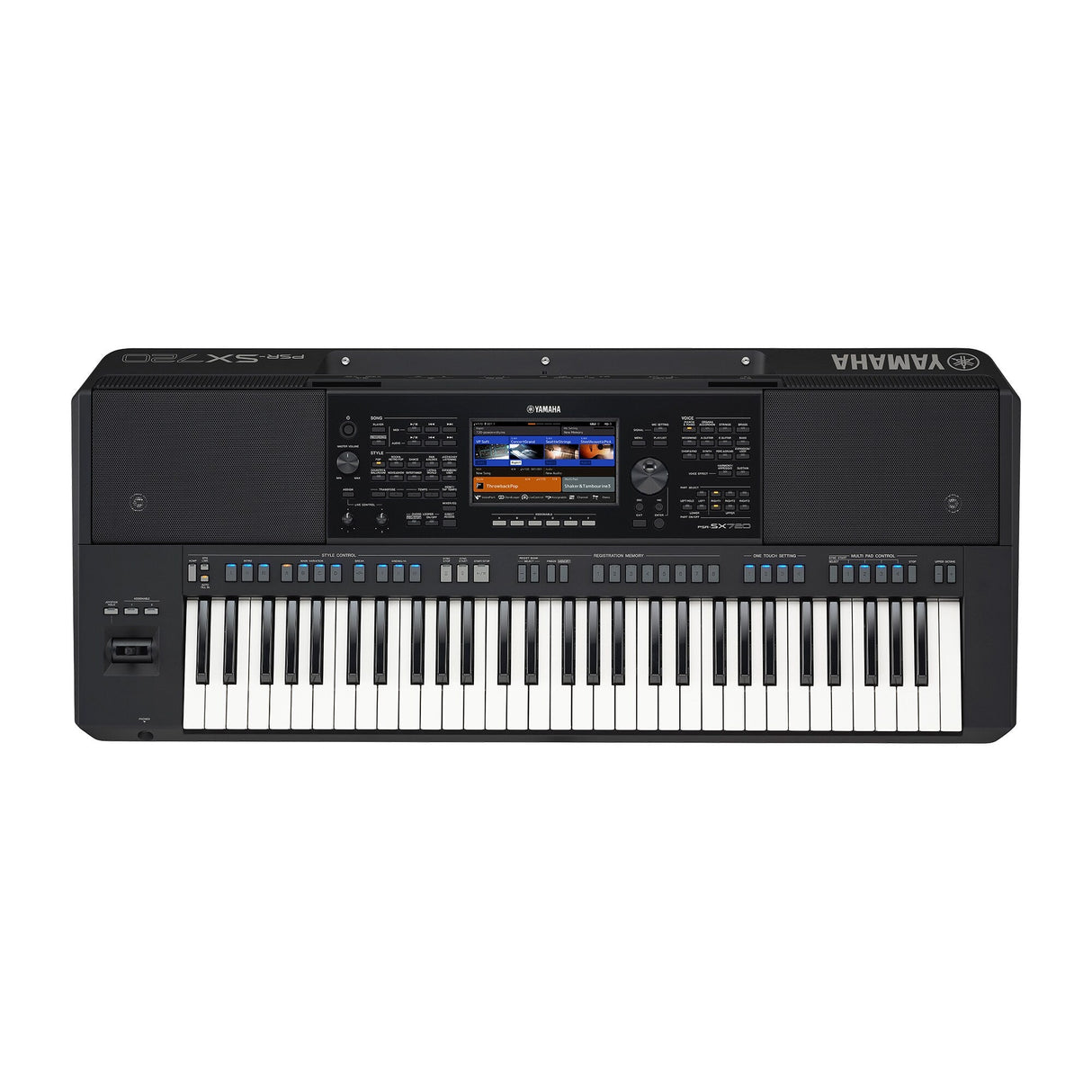 Teclado Yamaha PSR-SX720, vista superior