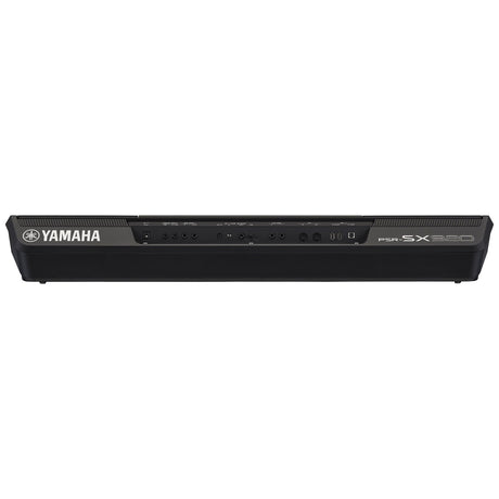 Teclado Yamaha PSR-SX920, vista posterior y conexiones