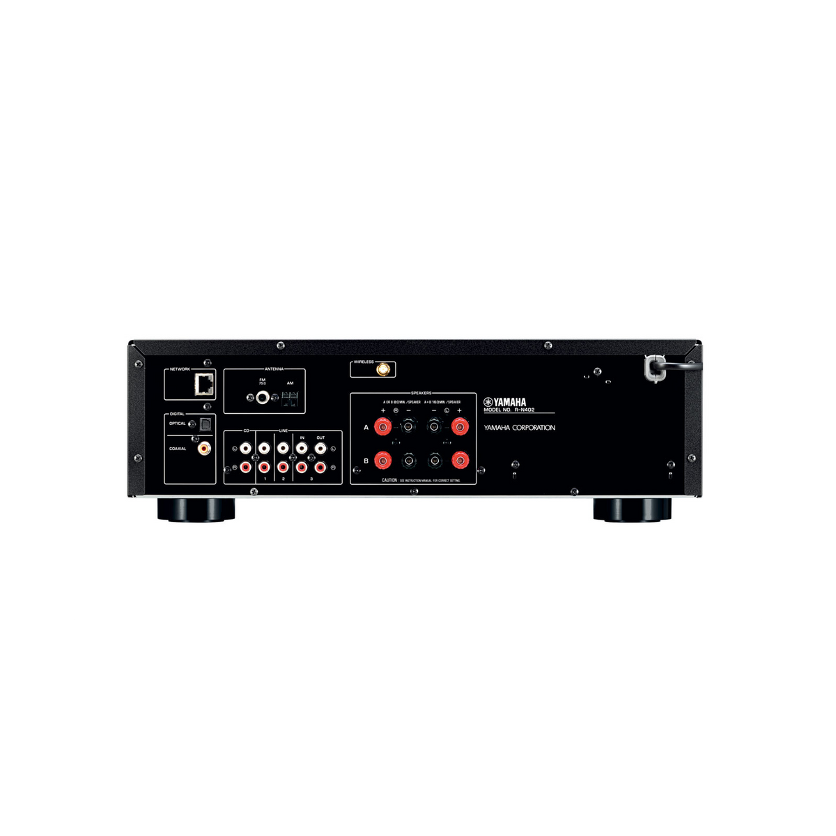 Receptor Hi-Fi Yamaha RN402BL negro - panel posterior