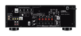 Receptor Yamaha RX-V385 negro - panel posterior y conexiones