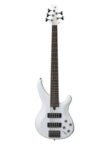 Bajo Yamaha TRBX305 blanco, vista frontal completa