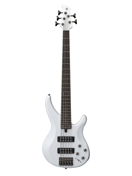 Bajo Yamaha TRBX305 blanco, vista frontal completa