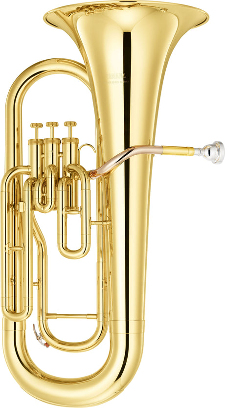 Eufonio Yamaha YEP-201 dorado en Si bemol sobre fondo blanco
