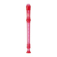Flauta dulce soprano Yamaha YRS-20GP rosada aislada sobre fondo blanco