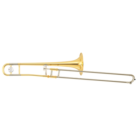 Trombón tenor Yamaha YSL354, producto completo sobre fondo blanco