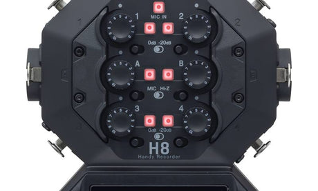 Grabadora portátil Zoom H8, vista superior